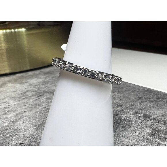 Ring Bomb Party Ring, NWOT, size 7, clear stones on silver color band - Picture 4 of 6